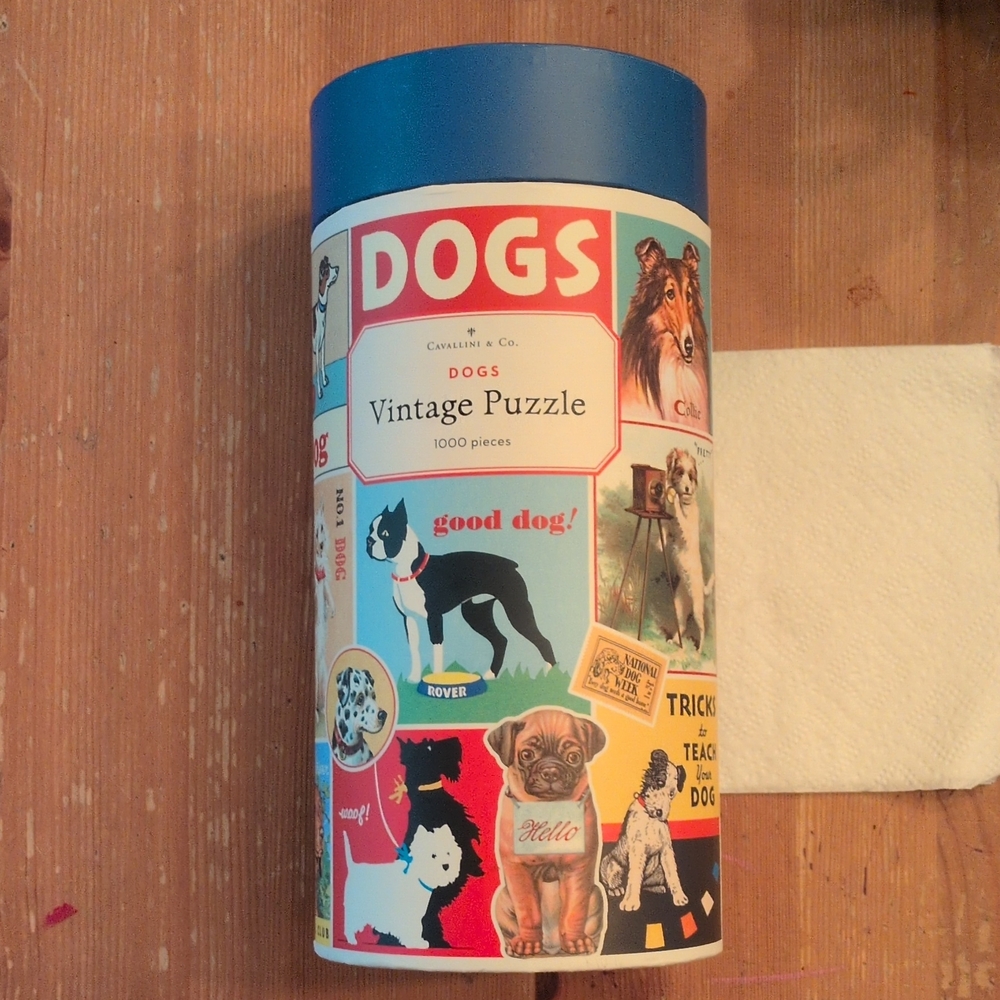 Dogs Vintage Puzzle - Blue
